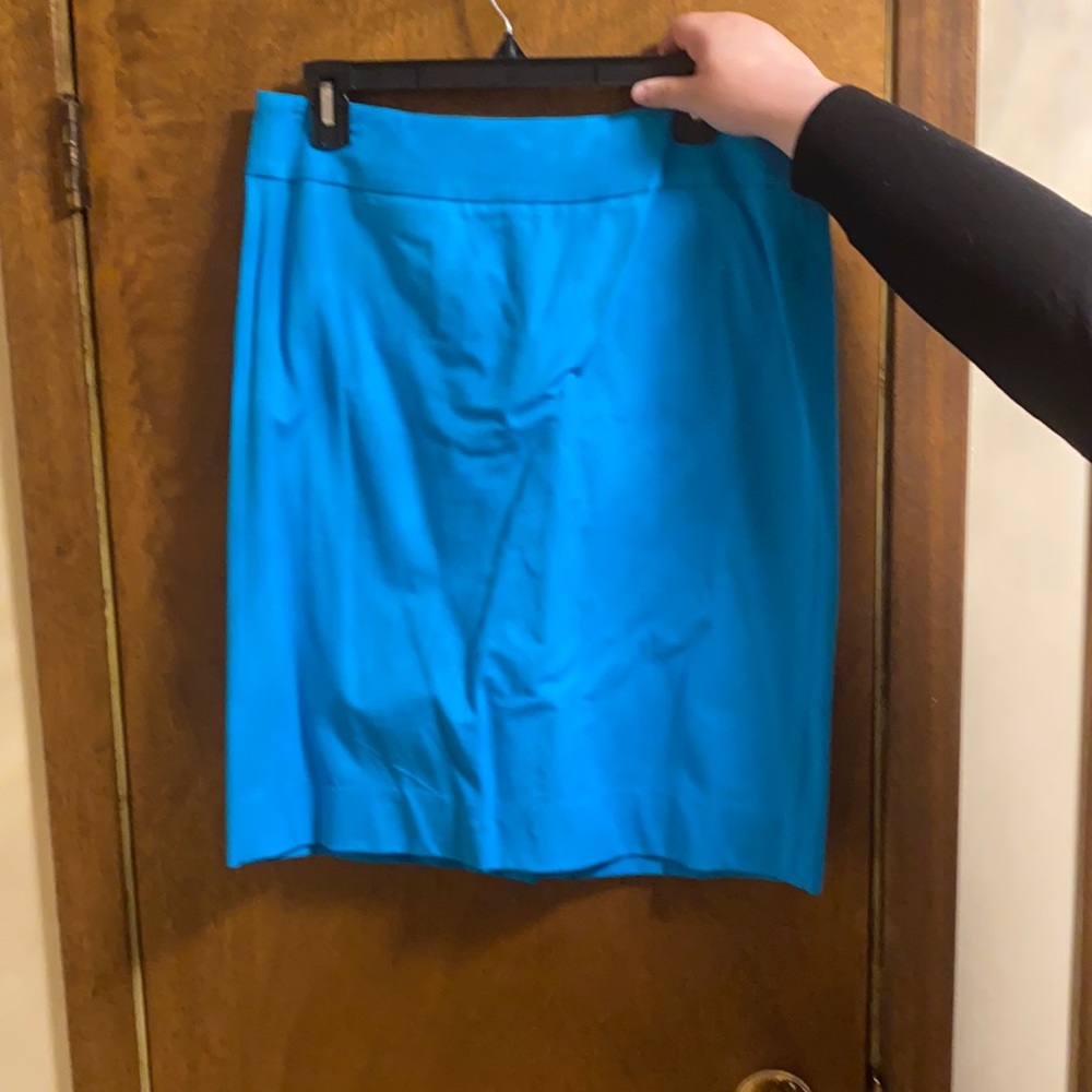 Turquoise Ladies Pencil Skirt